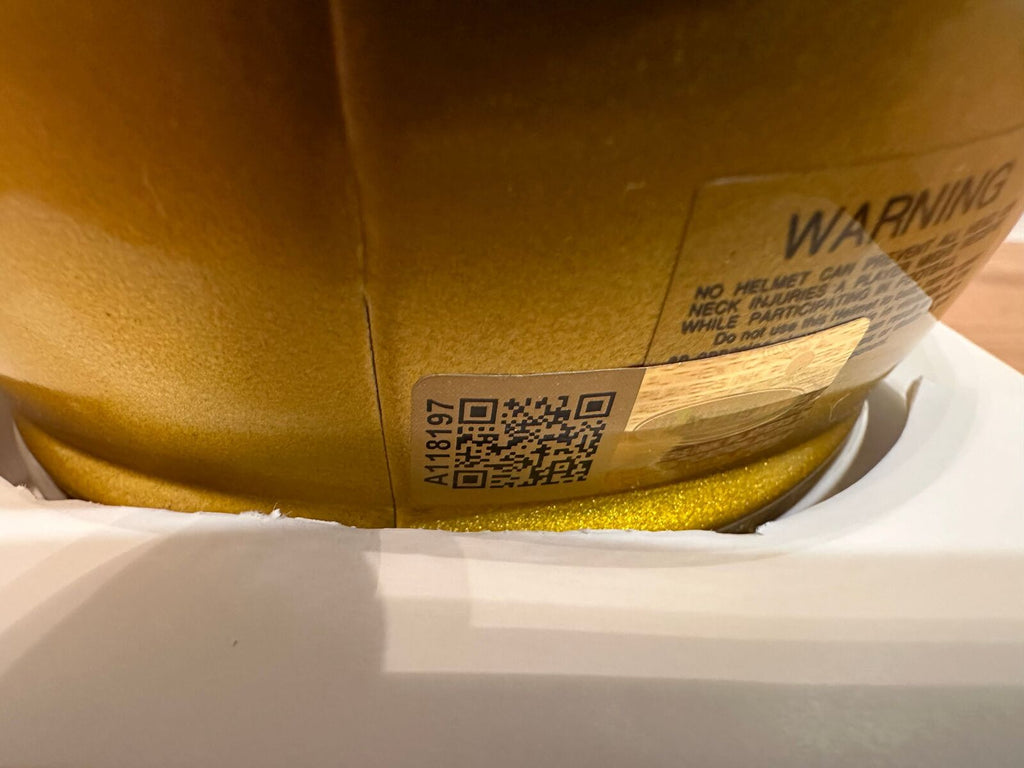 Alexander Mattison Signed Minnesota Vikings Gold Flash Mini Helmet –