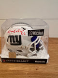 Antrel Rolle Signed NY Giants Salute to Service Mini Helmet — Leaf COA