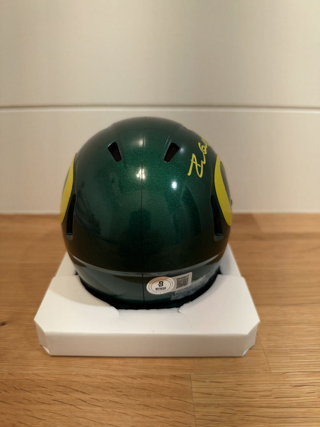 Dillon Gabriel Signed Oregon Ducks Green Speed Mini Helmet Visor Beckett