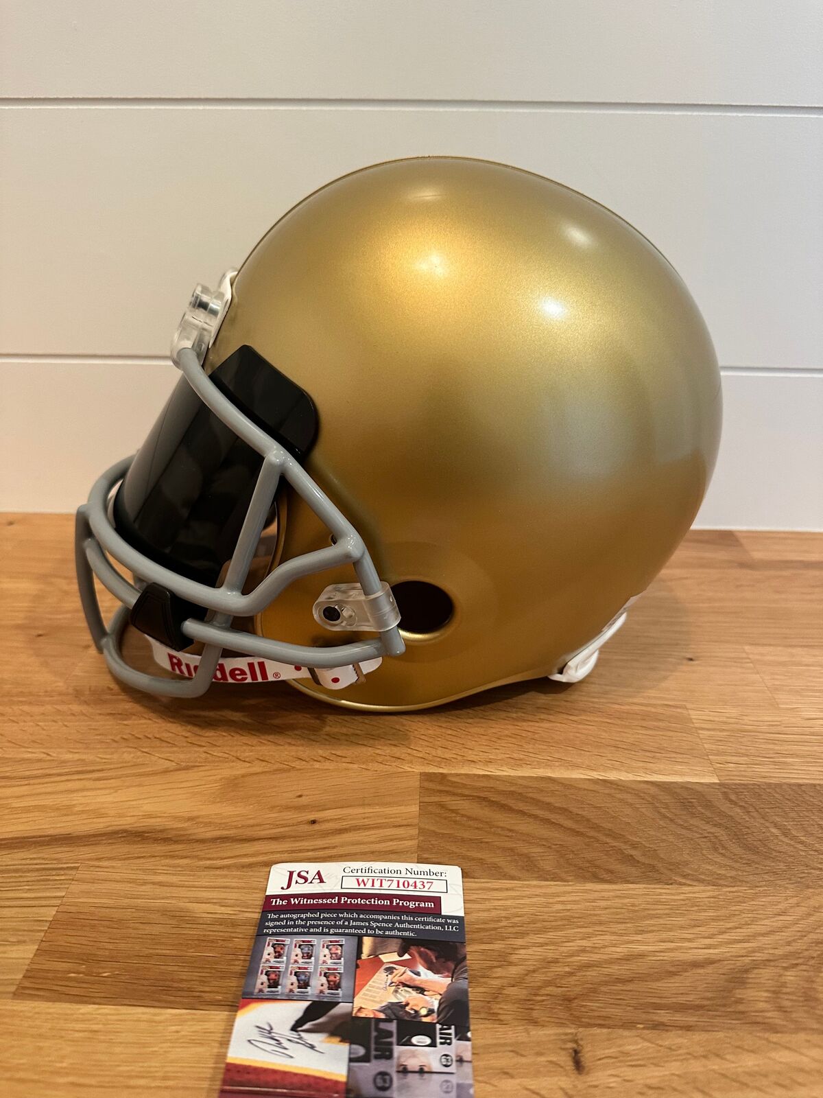Jack Coan Signed Notre Dame Fighting Irish Full Size Helmet – JSA Certified