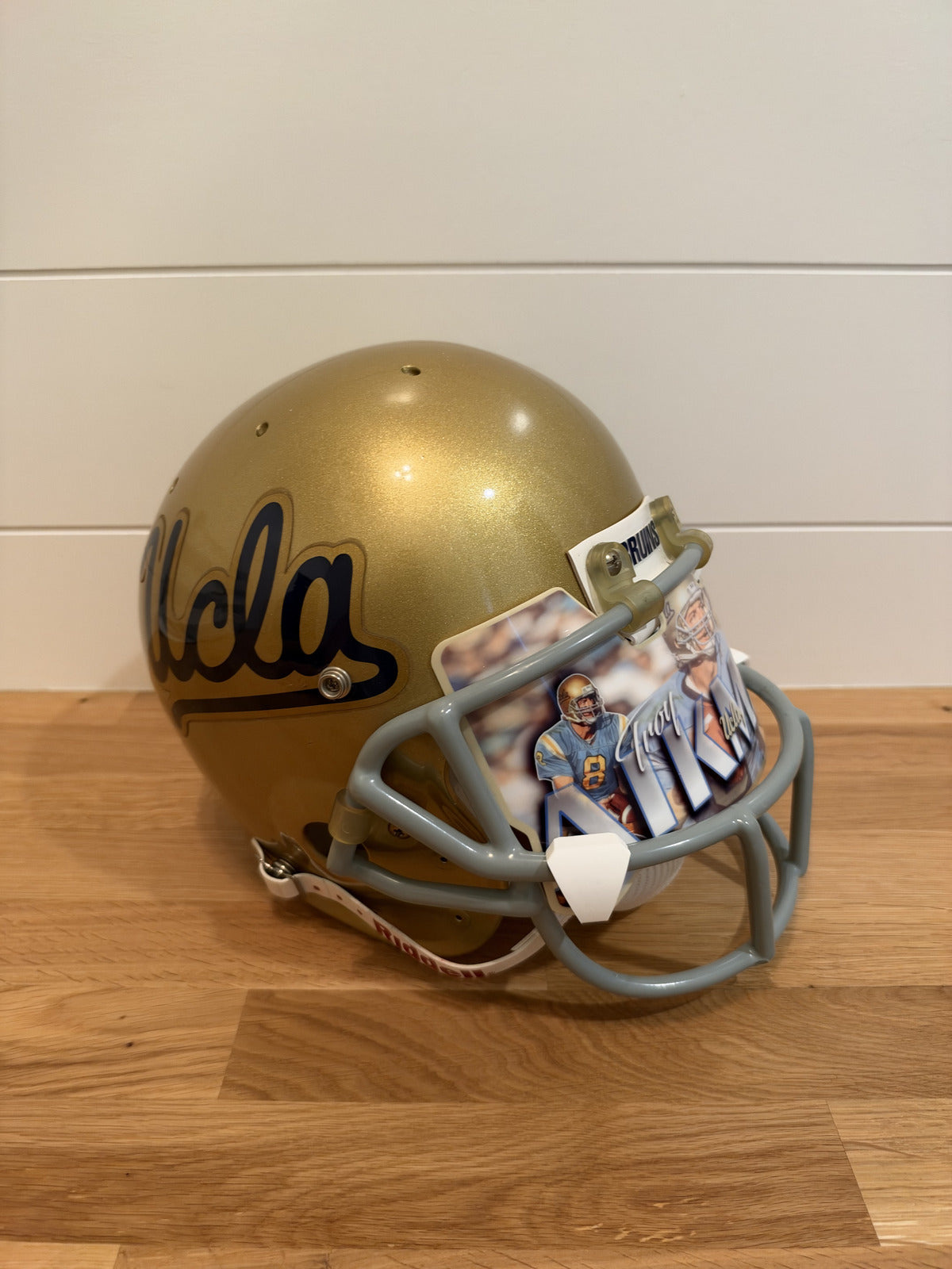 Troy Aikman Signed UCLA Bruins Riddell Full Size Helmet Custom Visor