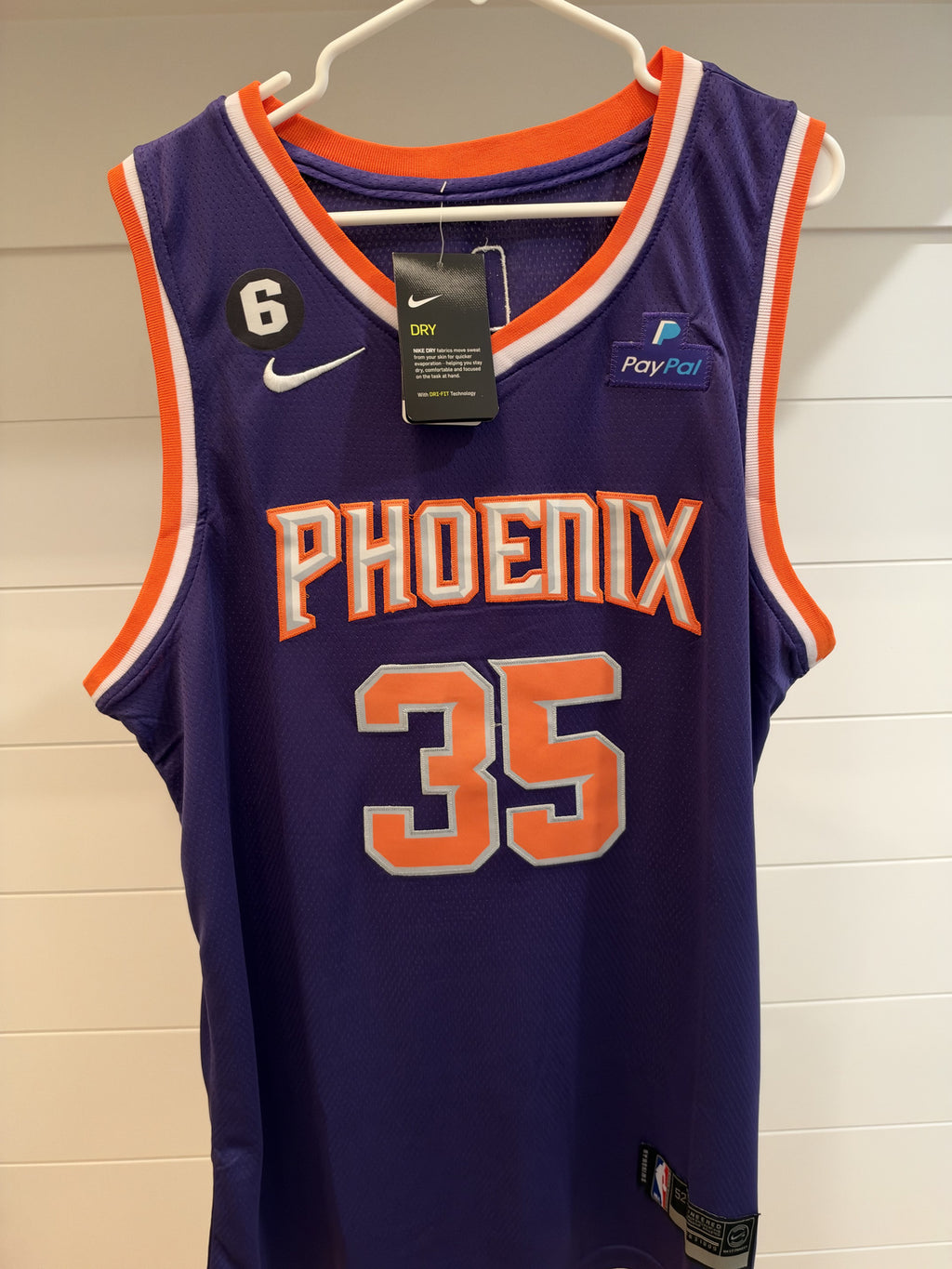 Kevin Durant Phoenix Suns #35 Purple Basketball Jersey Size 52 Unsigned