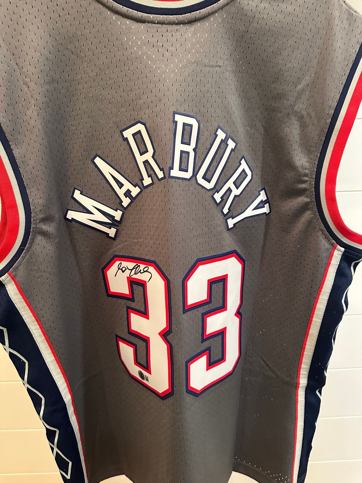 Stephon Marbury Autographed New Jersey Nets #33 Mitchell & Ness Jersey – Becket