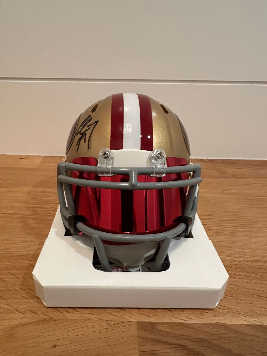 Christian McCaffrey Signed 49ers Riddell Speed Mini Helmet – JSA Authenticated