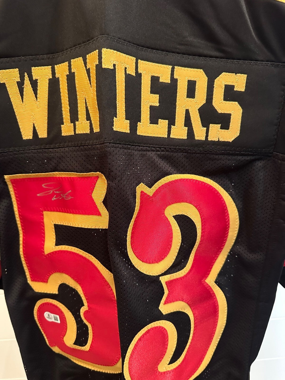 Dee Winters Signed 49ers #53 Black Jersey – Beckett Authenticated