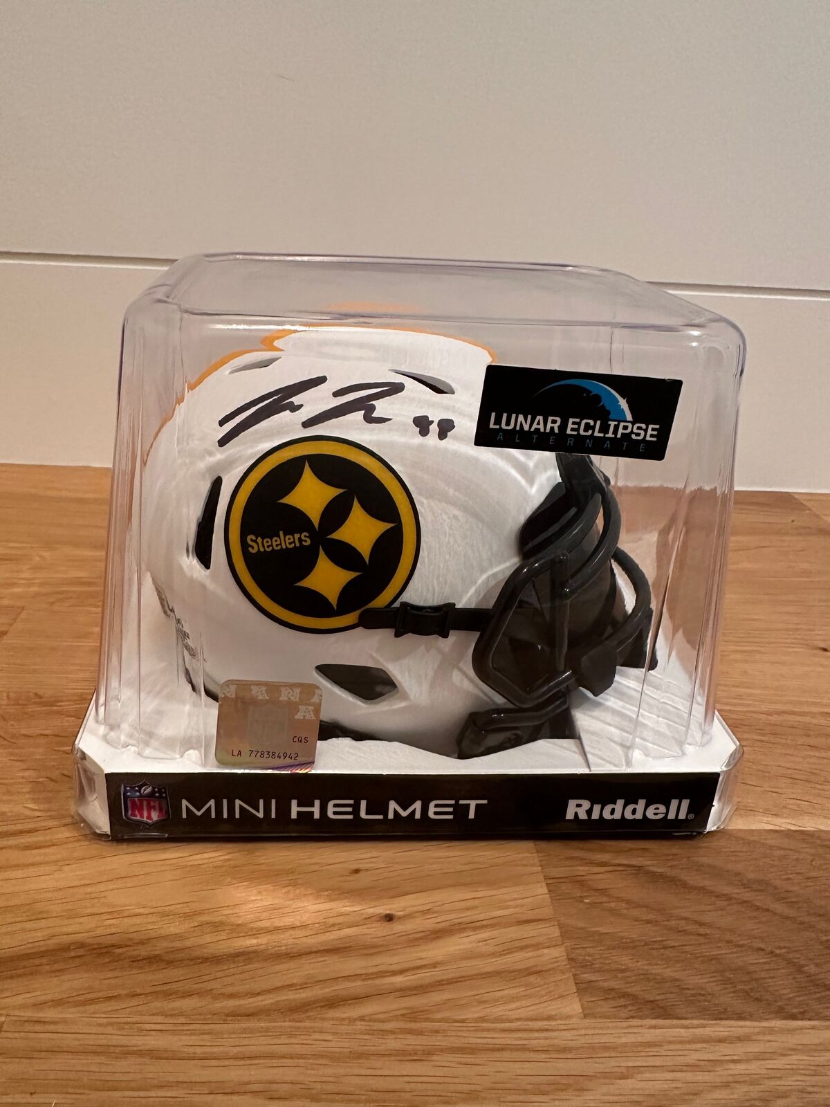 Pat Freiermuth Autographed Pittsburgh Steelers Lunar Eclipse Riddell Speed Mini-