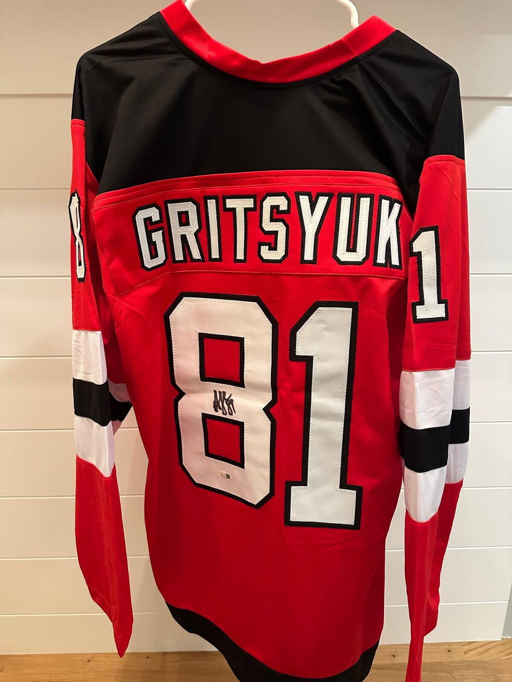 Arseny Gritsyuk Signed New Jersey Devils #81 Jersey – JSA Witnessed