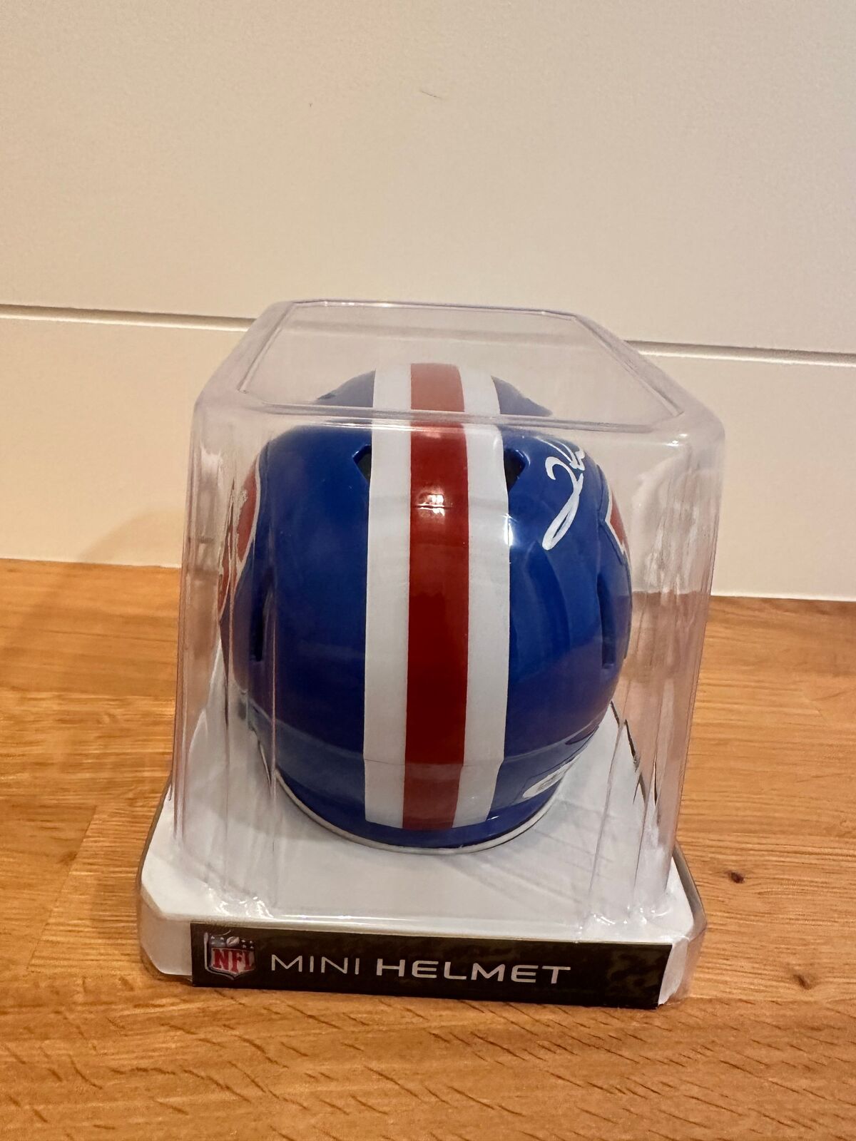 Clinton Portis Signed Denver Broncos Throwback Mini Helmet with Visor – Leaf