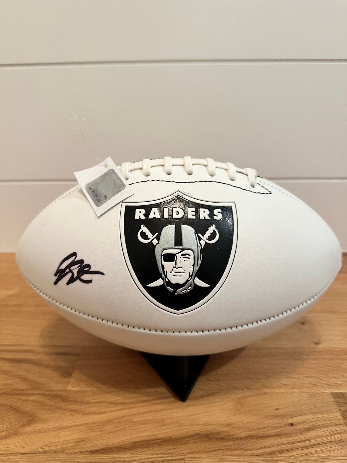 Geno Smith Signed Las Vegas Raiders Logo Football – Fanatics Authenticated