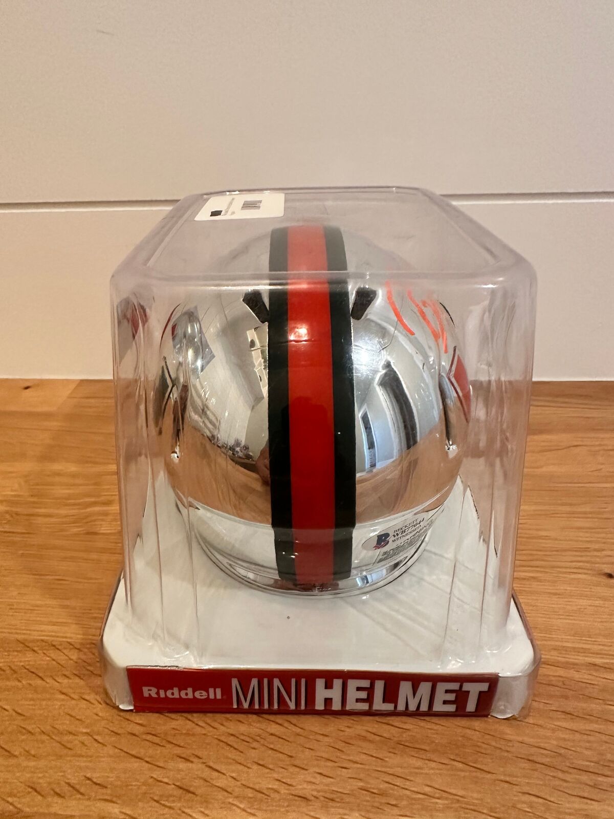 Ray Lewis Signed Miami Hurricanes Chrome Mini Helmet — Beckett COA