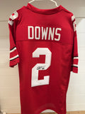 Caleb Downs Signed Ohio State Red Custom Jersey #2 XL JSA Signature Debut COA