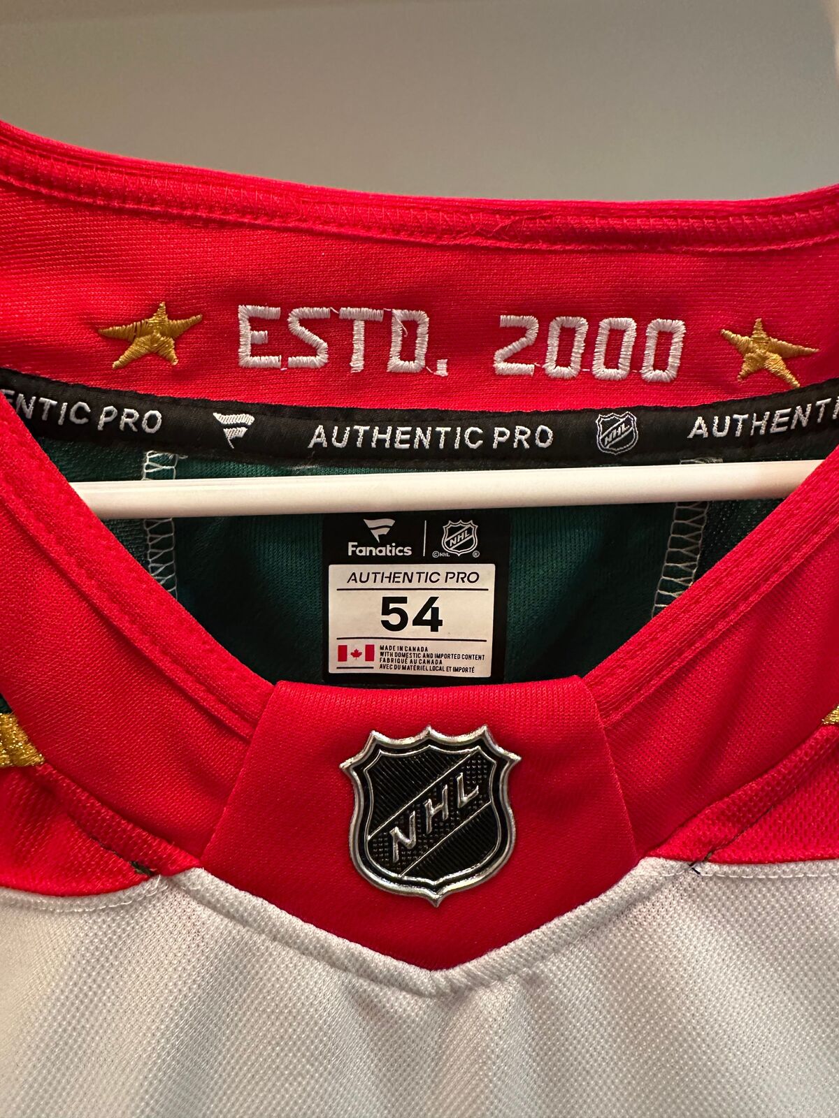 Quinn Hughes Minnesota Wild 25th Anniversary Authentic Pro Jersey – Size 54