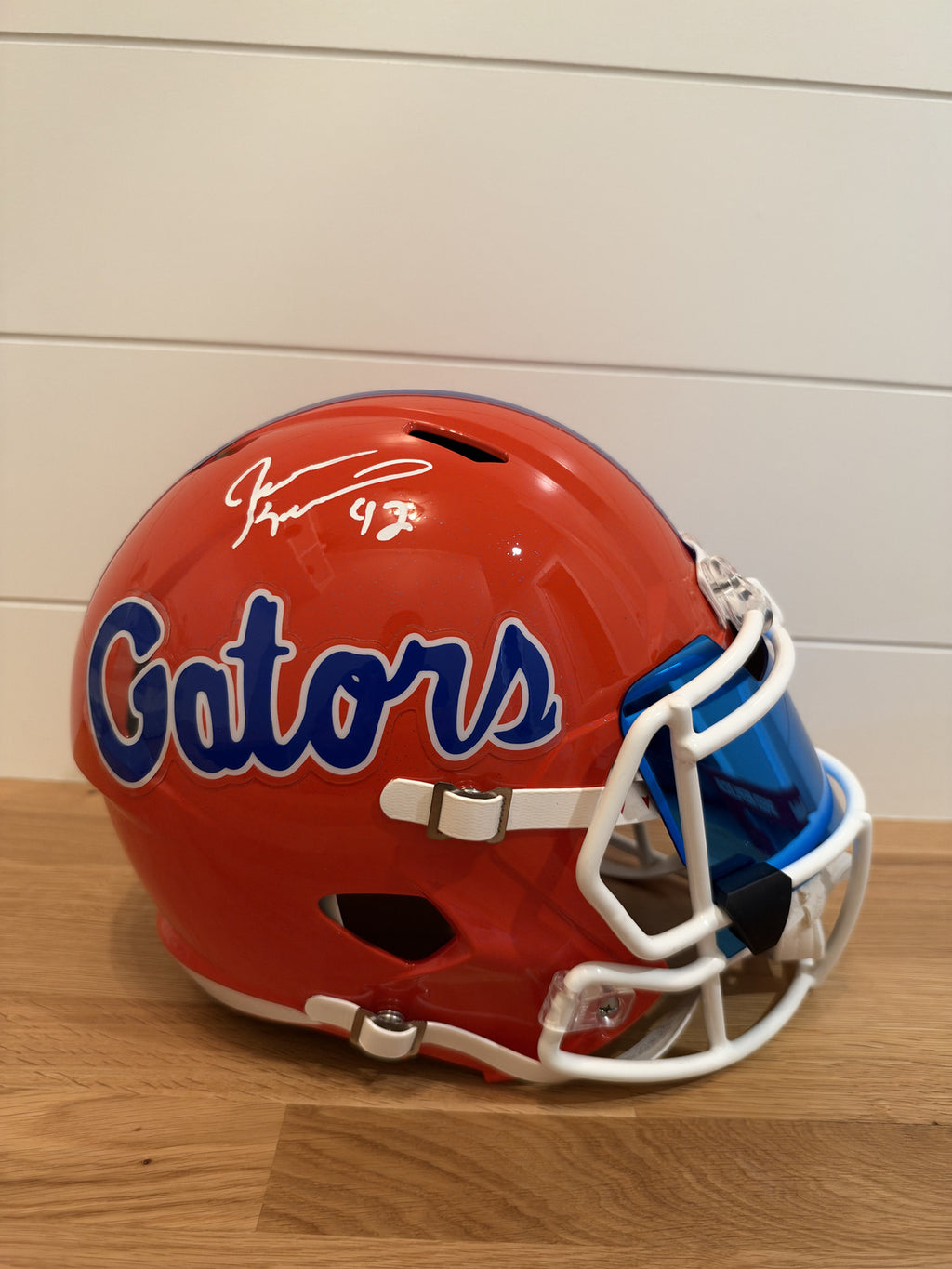 Jevon Kearse Signed Florida Gators Full Size Speed Replica Helmet JSA Blue Visor