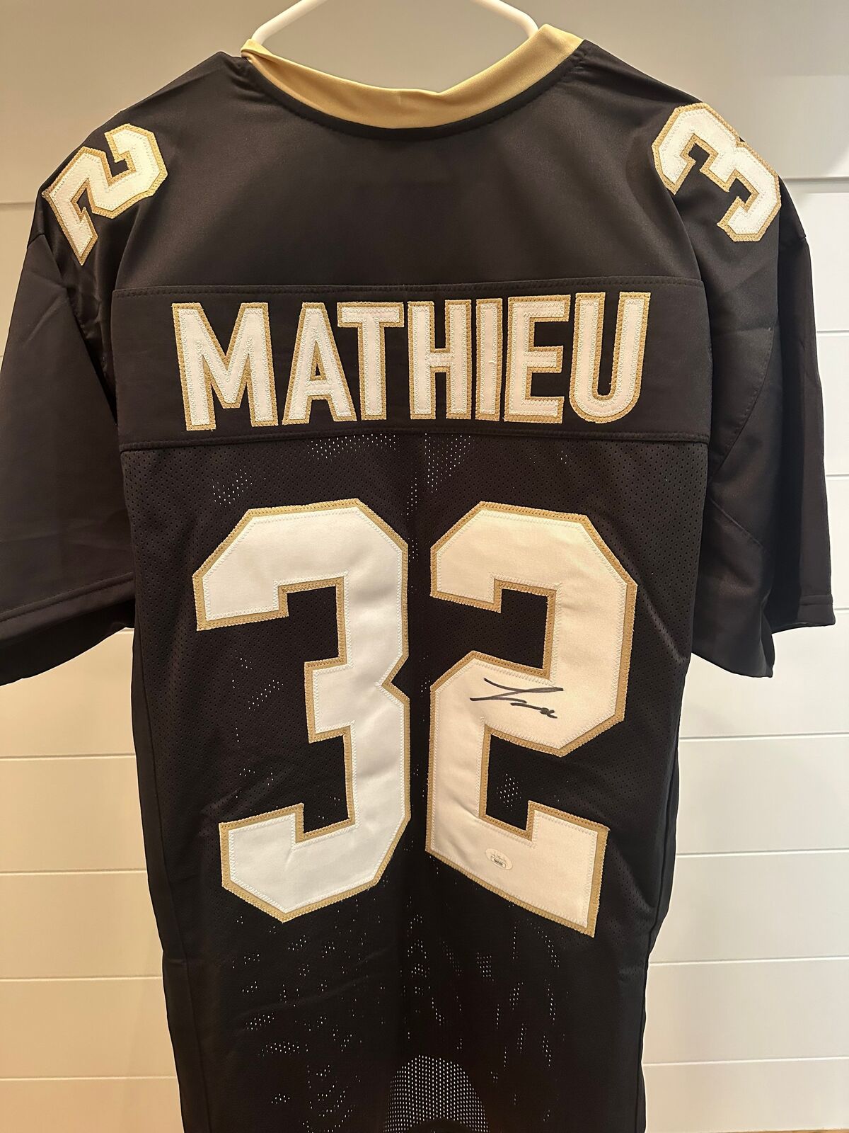 Tyrann Mathieu Signed New Orleans Saints #32 Jersey JSA Autographed Black Jersey