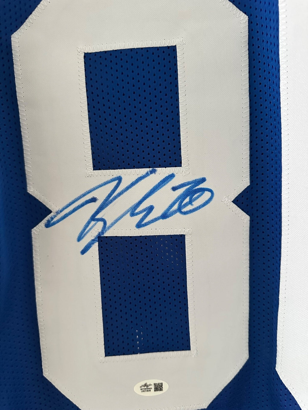 Jeremy Shockey Signed New York Giants Jersey – Leaf Witnessed COA