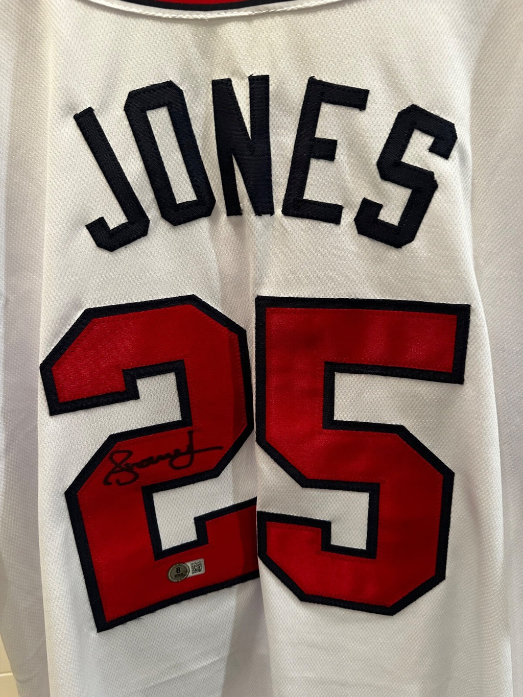 Andruw Jones Signed Atlanta Braves Jersey — Beckett Witness Certified