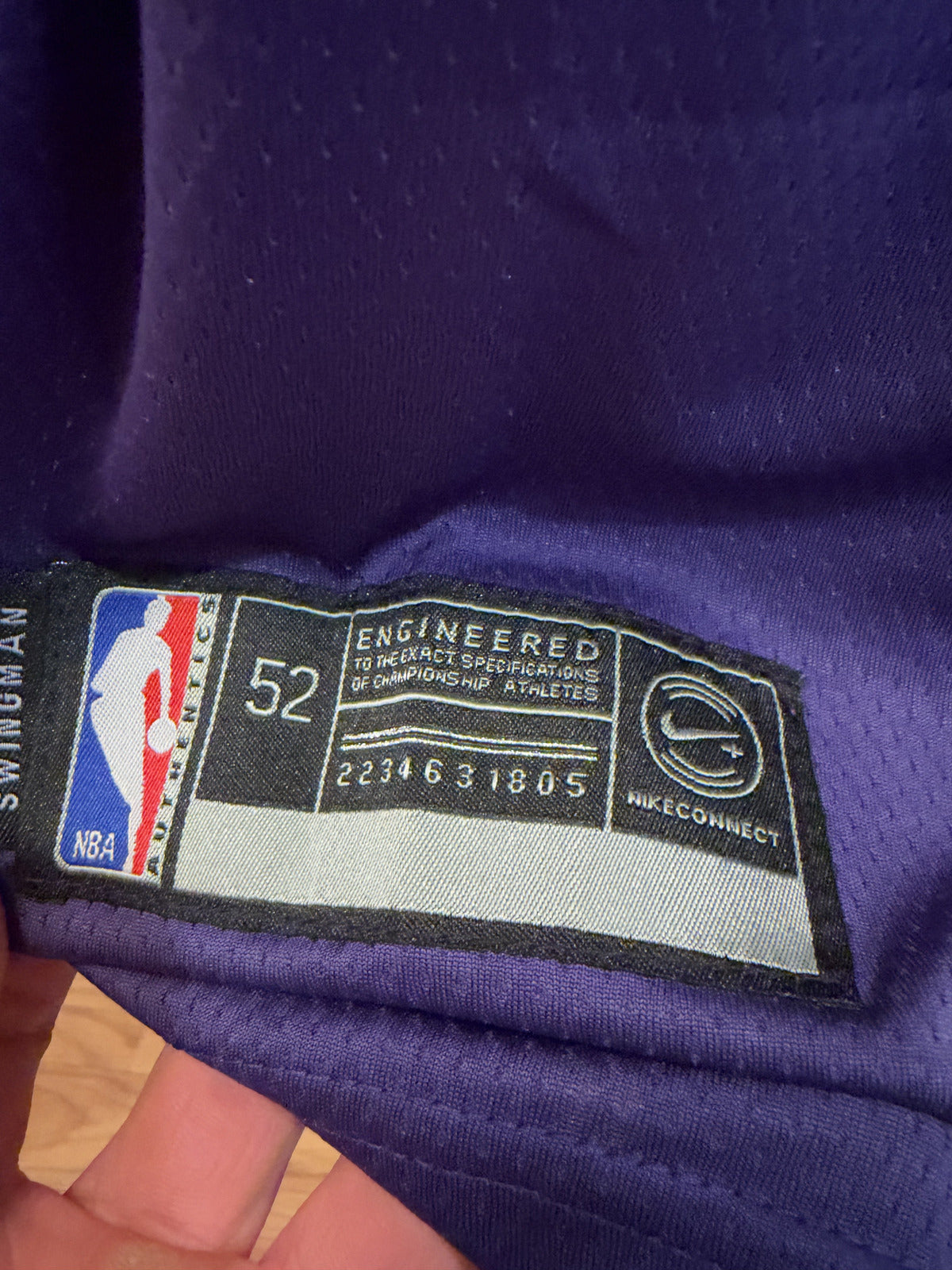 Kevin Durant Phoenix Suns #35 Purple Basketball Jersey Size 52 Unsigned