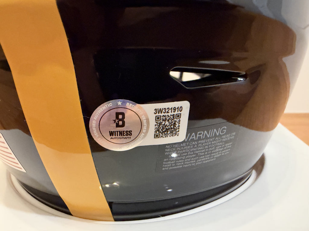 Jerome Bettis Signed Steelers SpeedFlex MIDI Helmet Gold Visor Beckett
