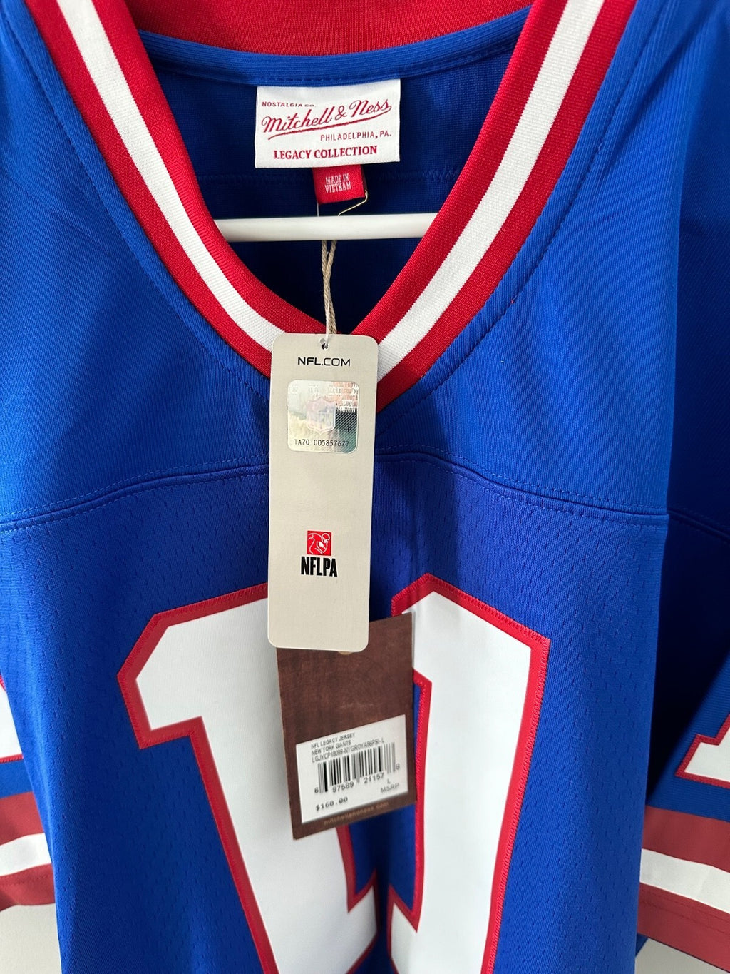 Phil Simms Signed Mitchell & Ness Autographed & Inscribed Fanatics NY Giants