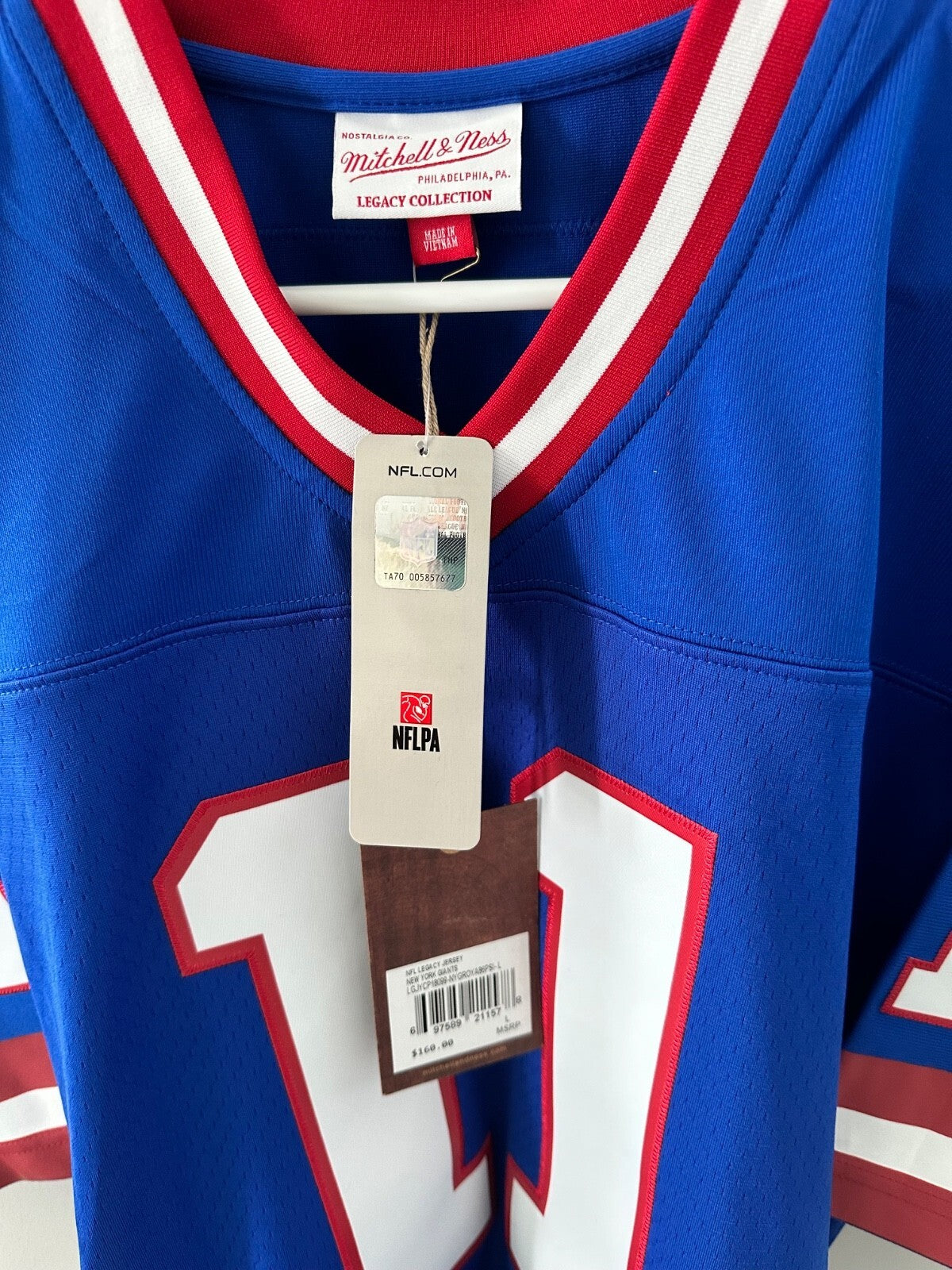 Phil Simms Signed Mitchell & Ness Autographed & Inscribed Fanatics NY Giants