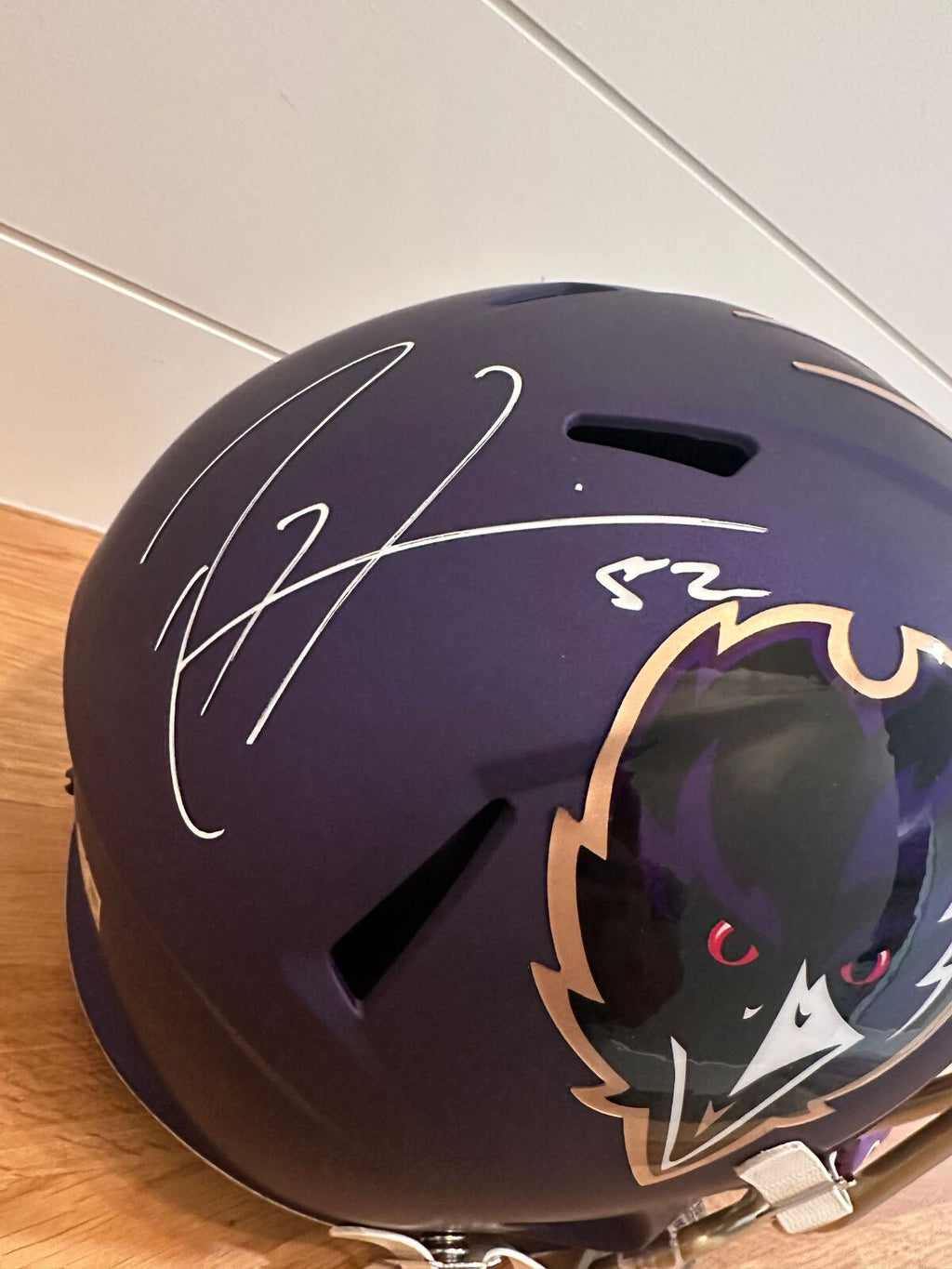 Ray Lewis Signed Baltimore Ravens 2024 Alternate Full-Size Replica Helmet –