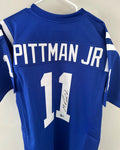 Michael Pittman Jr. Indianapolis Colts #11 Blue Signed Football Jersey BAS