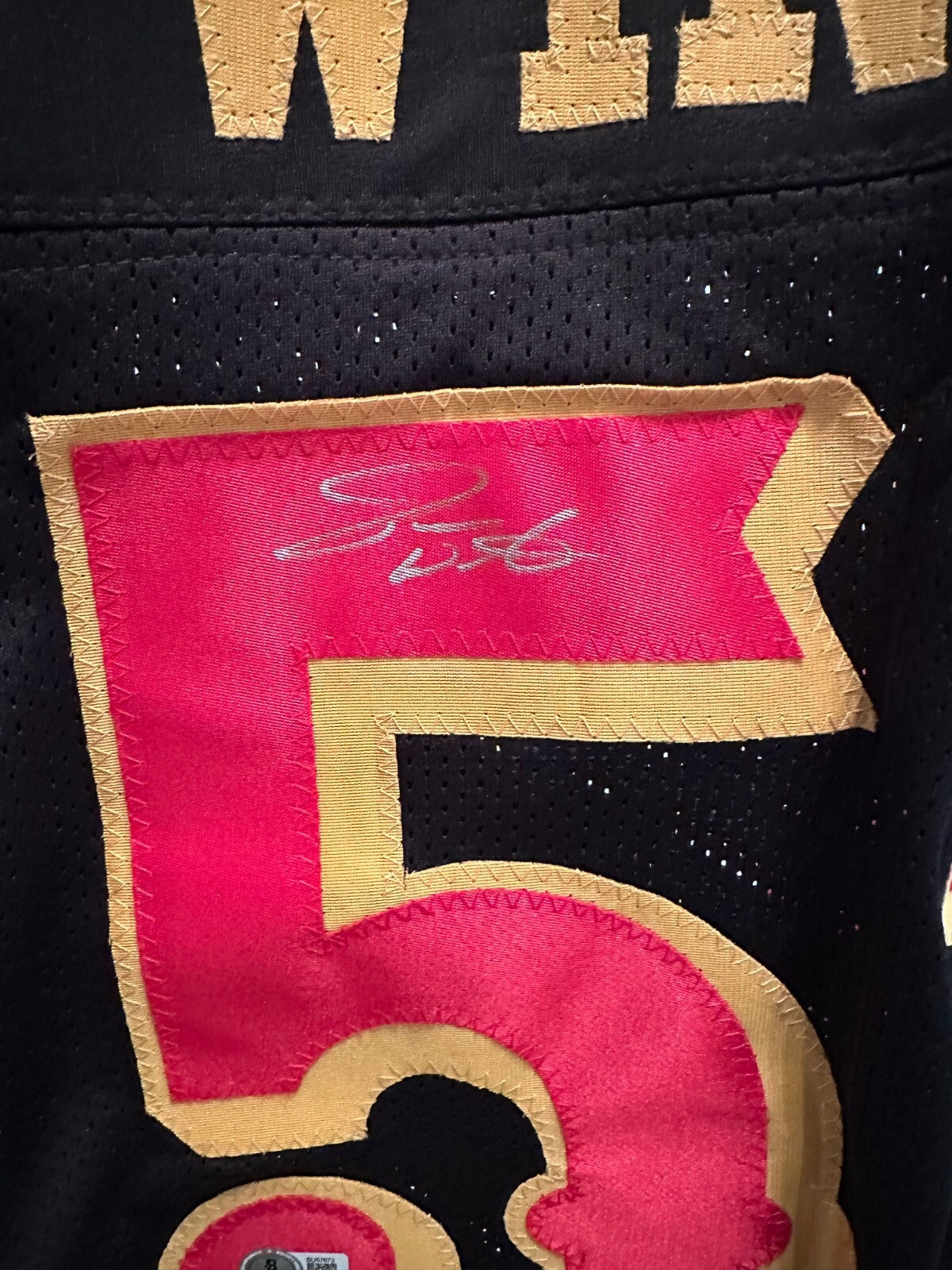 Dee Winters Signed 49ers #53 Black Jersey – Beckett Authenticated