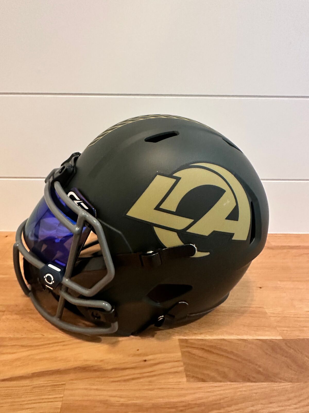 Davante Adams Signed LA Rams Salute to Service Full Size Replica Helmet –