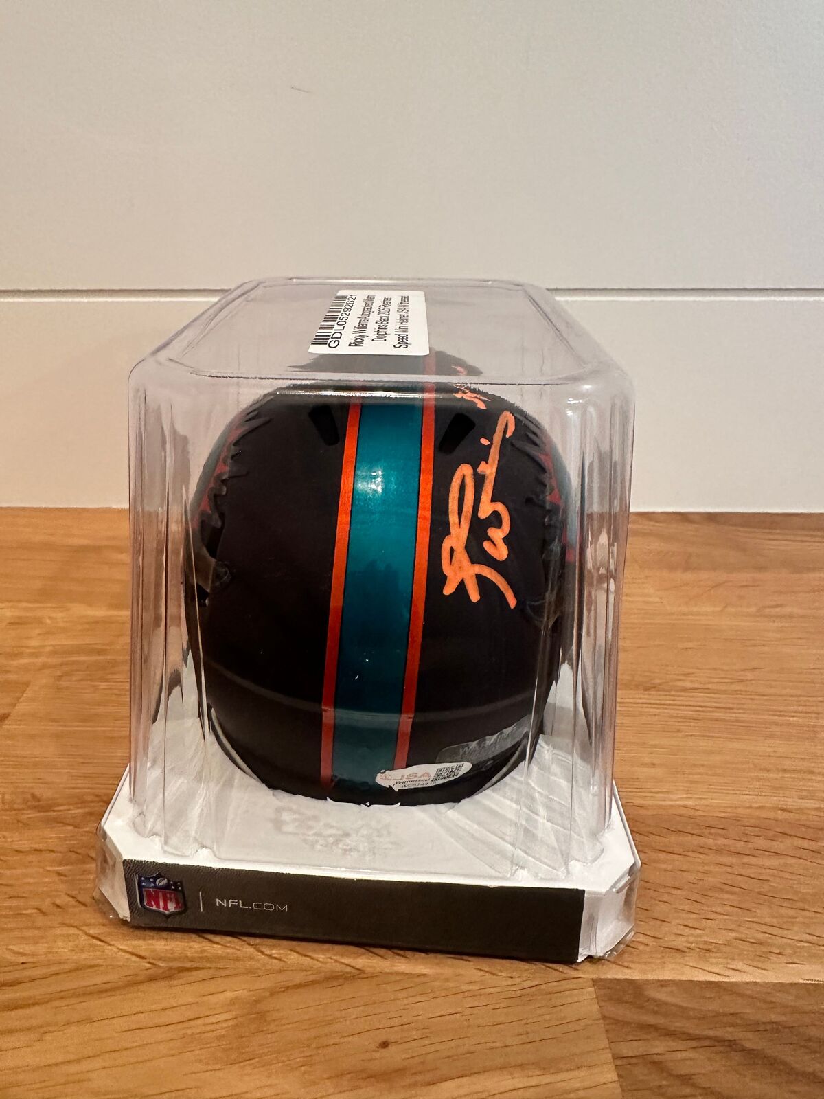 Ricky Williams Signed Miami Dolphins Black Rivalries Mini Helmet – JSA Certified