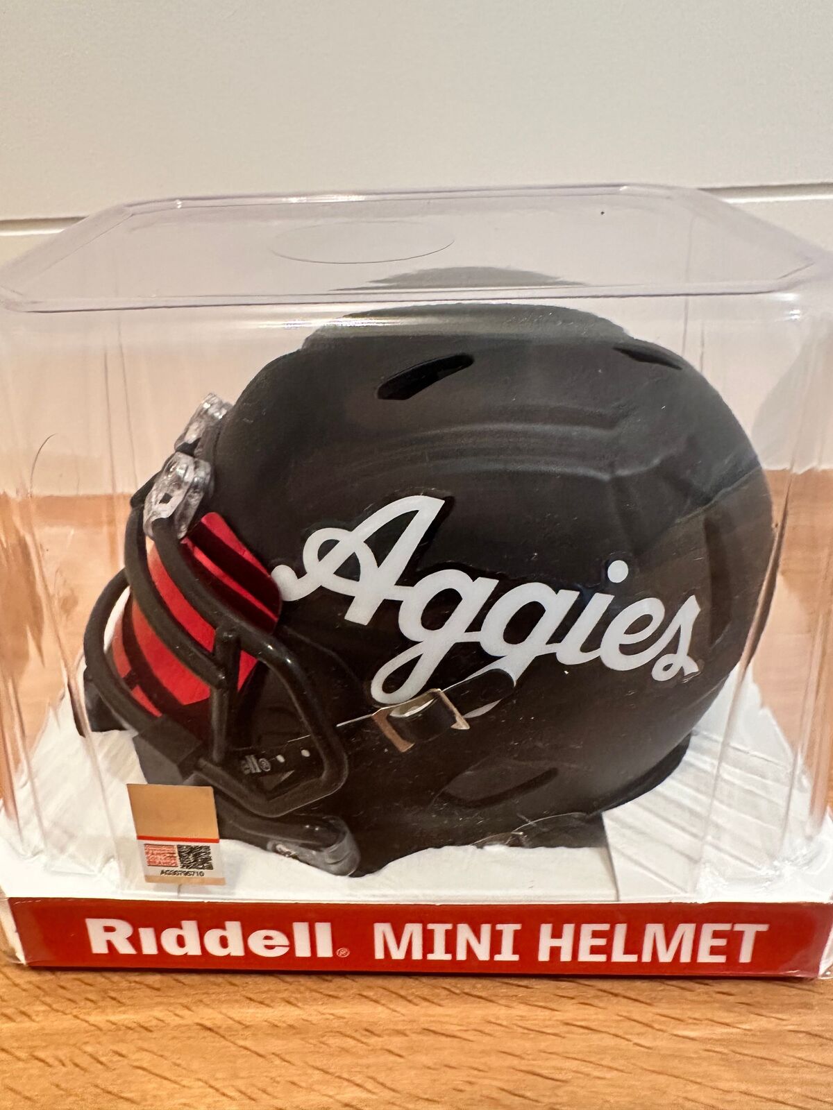 Johnny Manziel Signed Texas A&M Aggies Riddell Mini Helmet — Beckett Witness COA