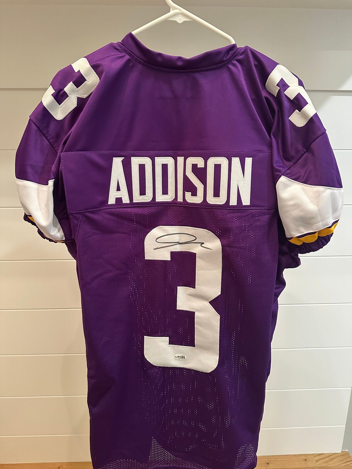 Jordan Addison Autographed Minnesota Vikings #3 Jersey – JSA Authenticated