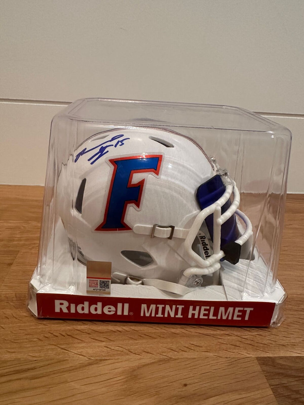 Reidel Anthony Signed Florida Gators Riddell Mini Helmet – JSA COA #15