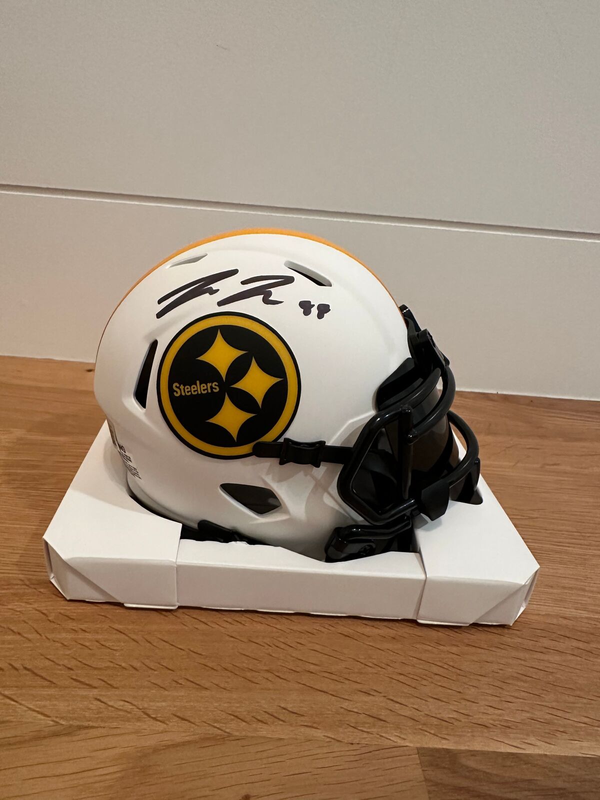Pat Freiermuth Autographed Pittsburgh Steelers Lunar Eclipse Riddell Speed Mini-