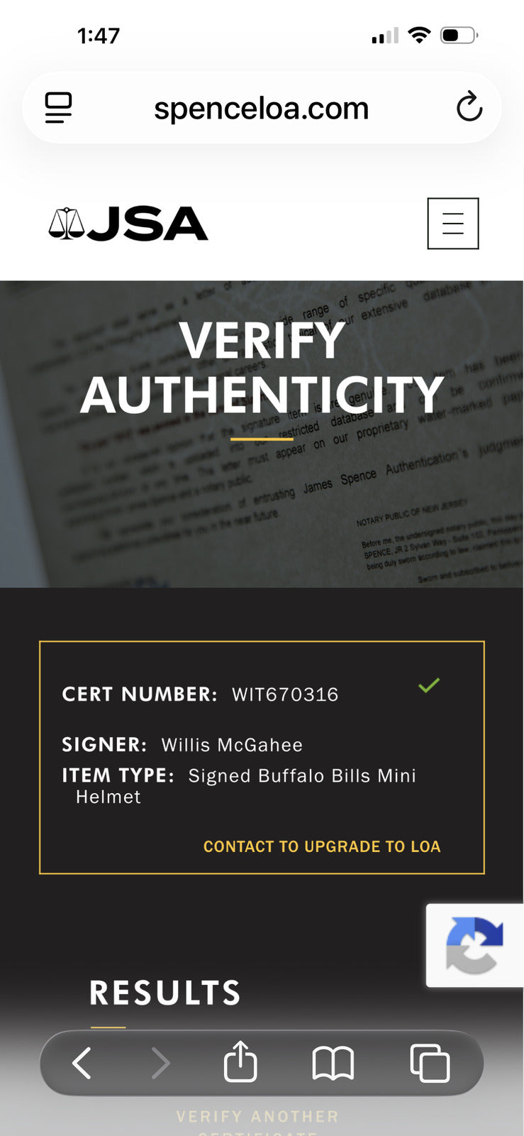 Willis McGahee Signed Buffalo Bills Mini Helmet — JSA Witnessed