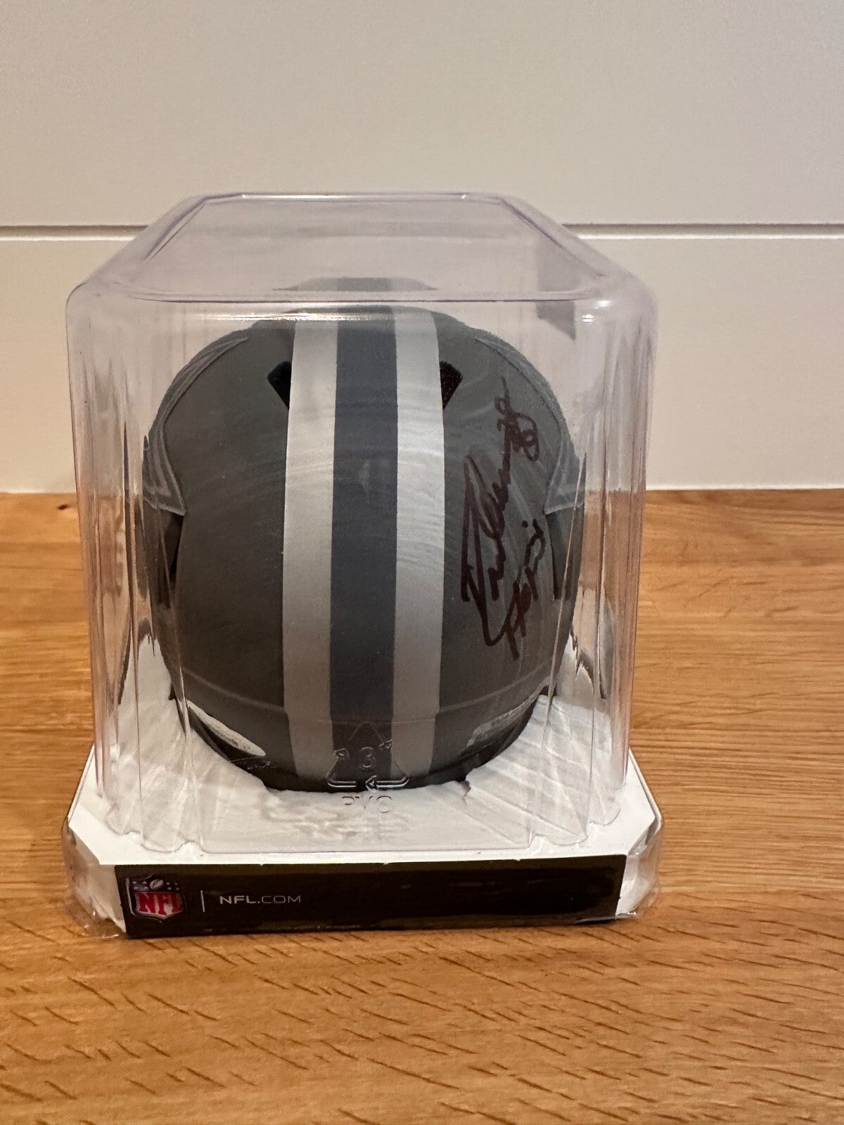JSA Certified Drew Pearson Signed Dallas Cowboys Slate Riddell Mini Helmet