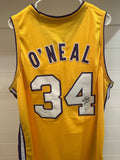 Shaquille O’Neal Signed Lakers #34 Gold Jersey – JSA Witnessed COA