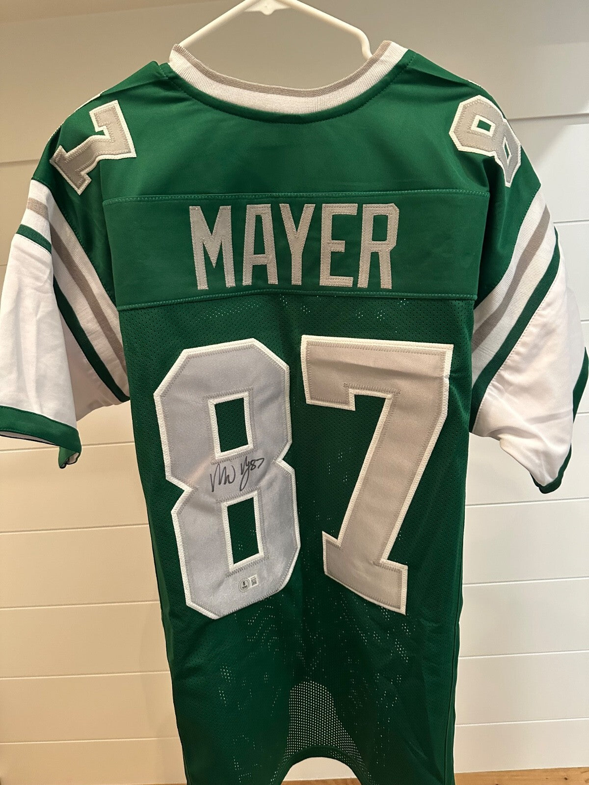 Michael Mayer Signed #87 Notre Dame Custom Football Jersey – Beckett Witnessed