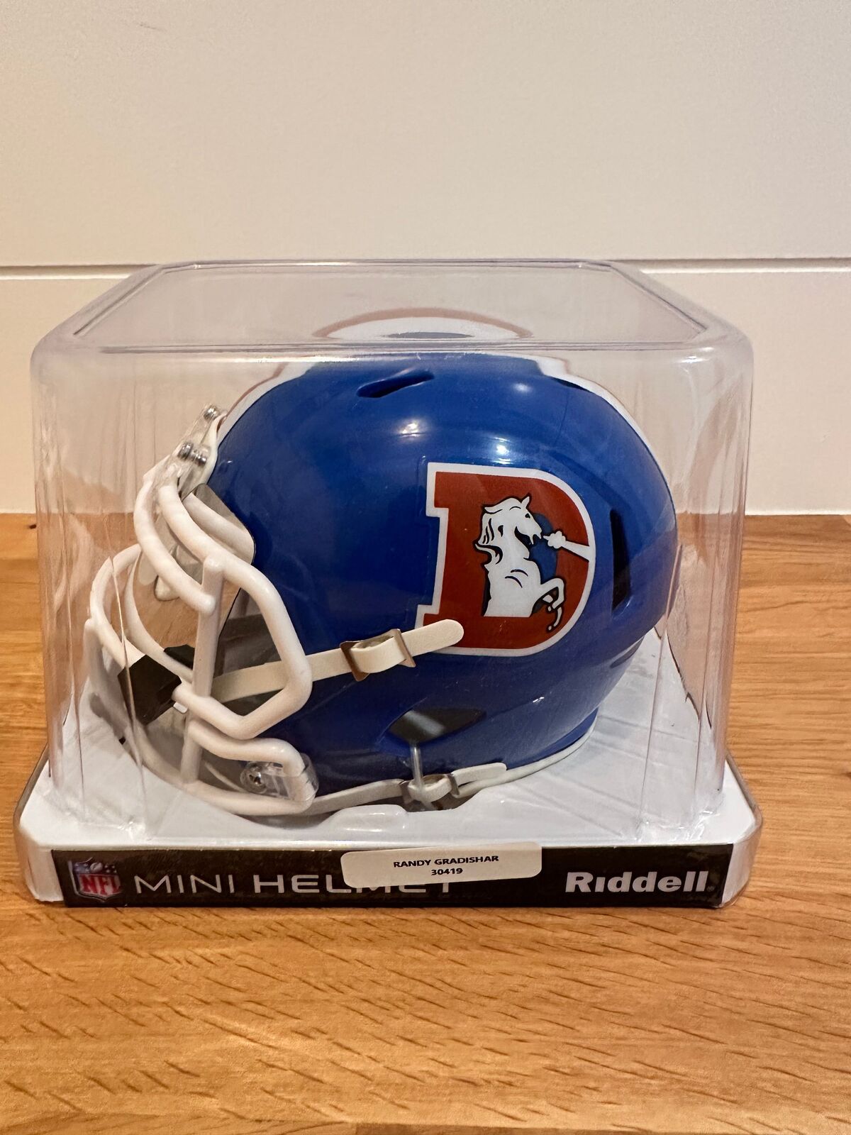 Randy Gradishar Signed Denver Broncos Riddell Mini Helmet – Beckett HOF 24