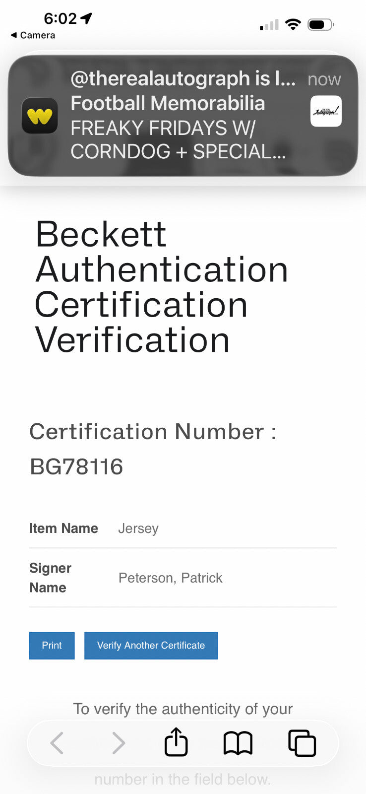 Patrick Peterson Signed Arizona Cardinals Nike Jersey #21 – Beckett