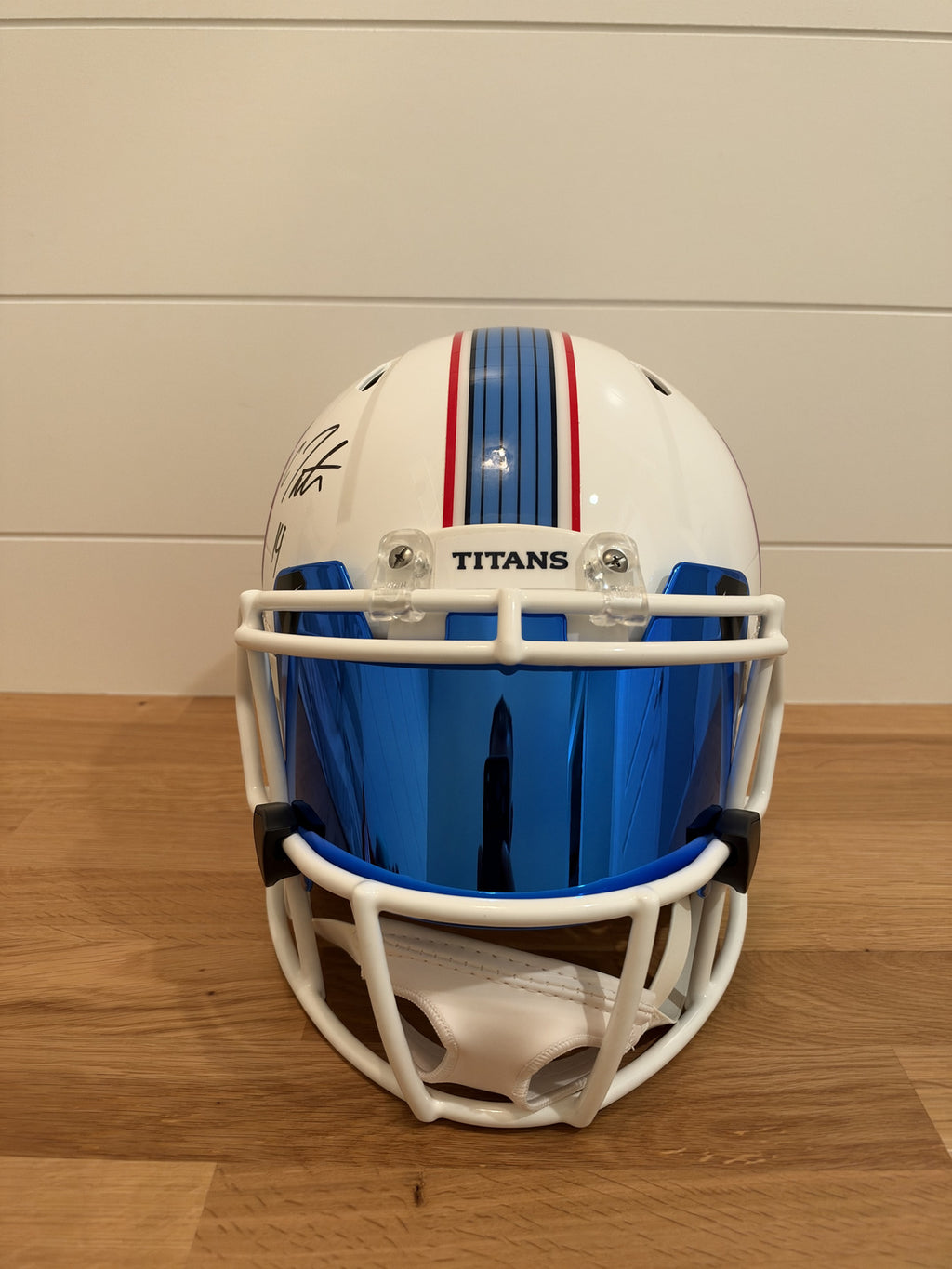 Carnell Tate Signed Titans Full Size Authentic Speed Helmet Fanatics Blue Visor