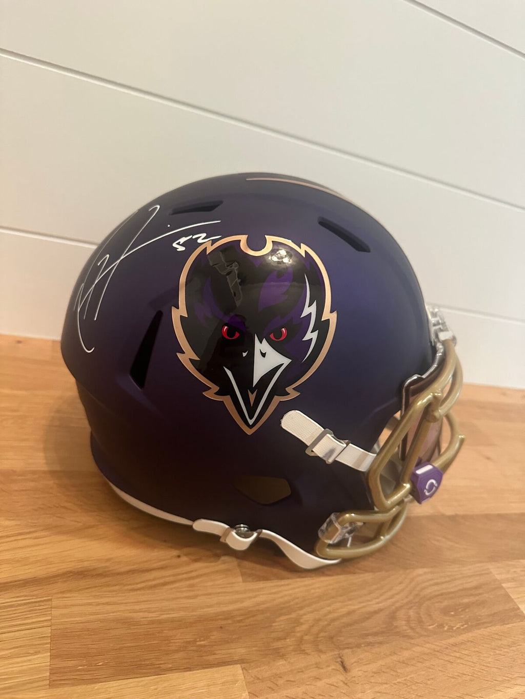 Ray Lewis Signed Baltimore Ravens 2024 Alternate Full-Size Replica Helmet –
