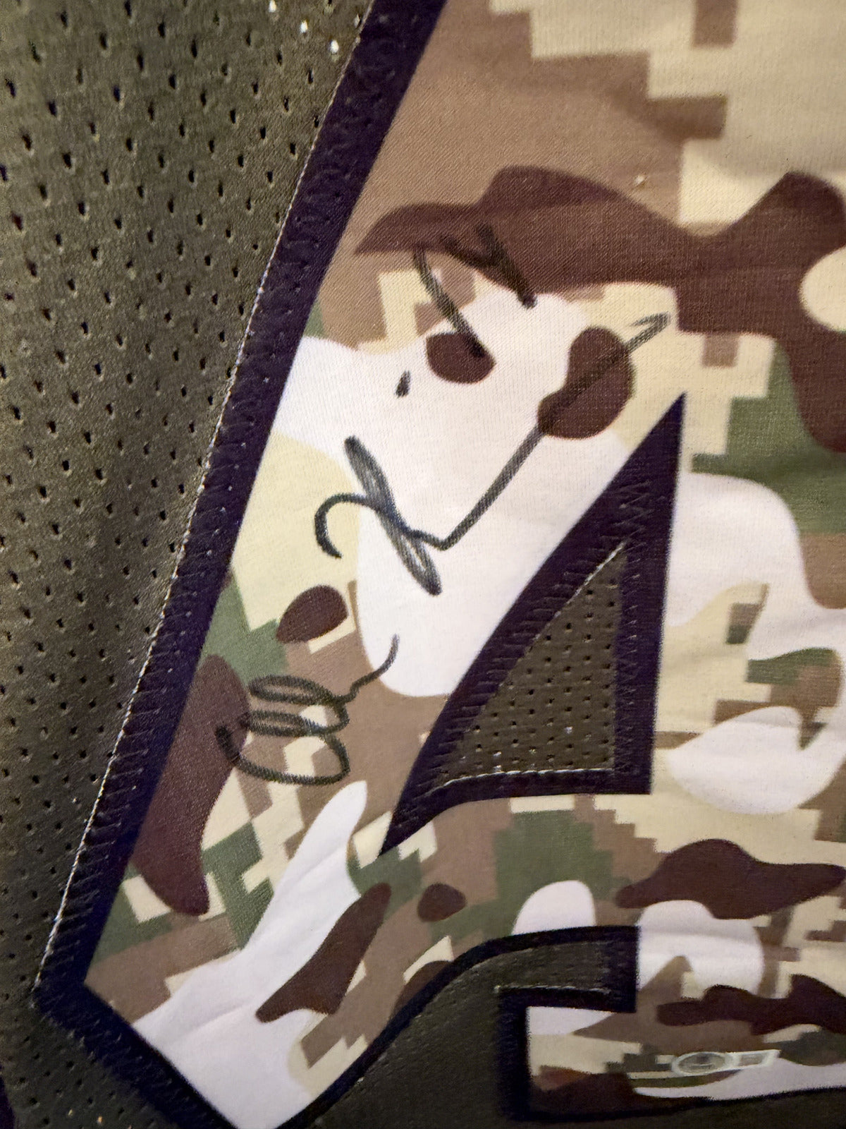 Alec Pierce Signed Colts #14 Camo Custom Jersey Beckett Witnessed Autograph
