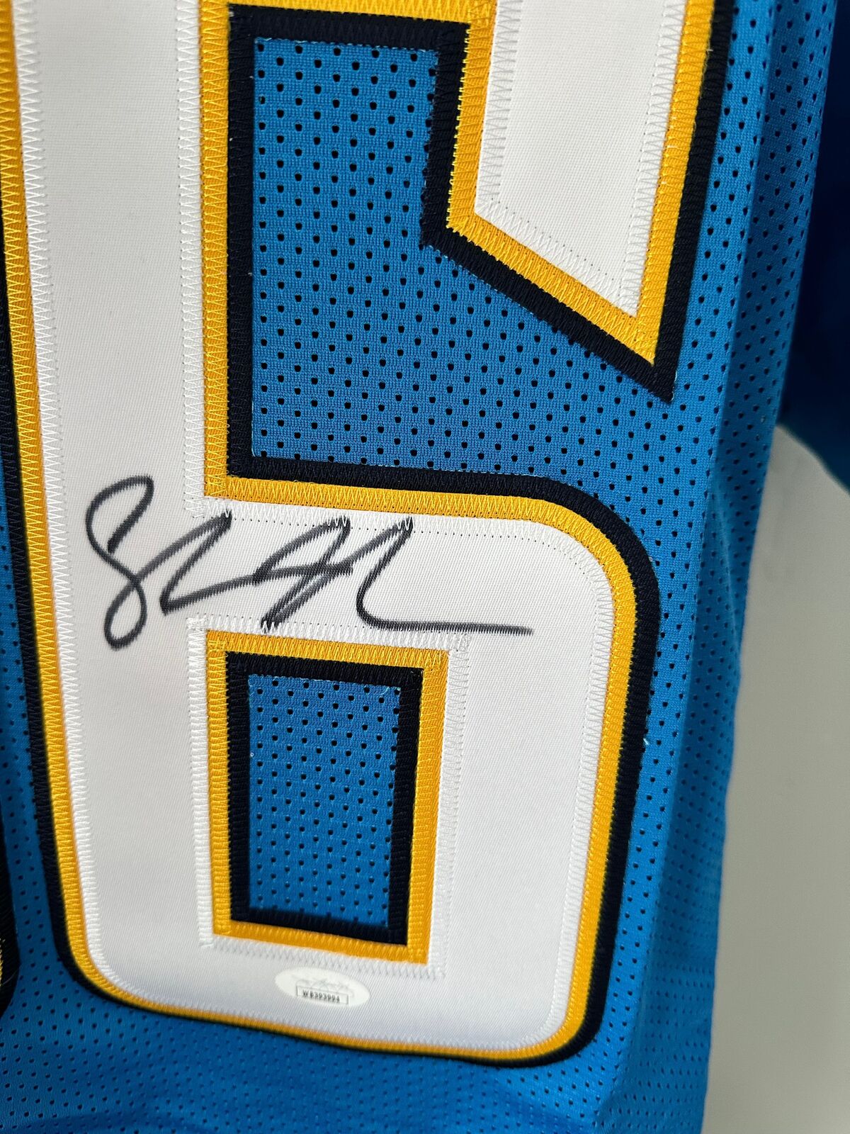 Shawne Merriman Signed Chargers Jersey #56 – JSA Witness Authenticated