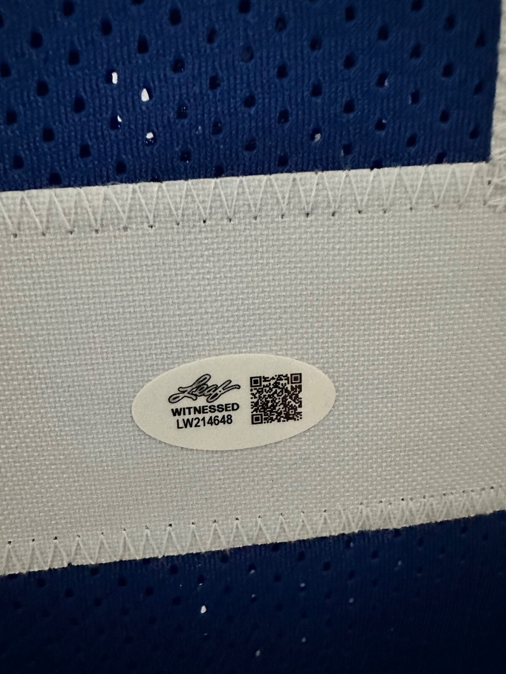 Jeremy Shockey Signed New York Giants Jersey – Leaf Witnessed COA