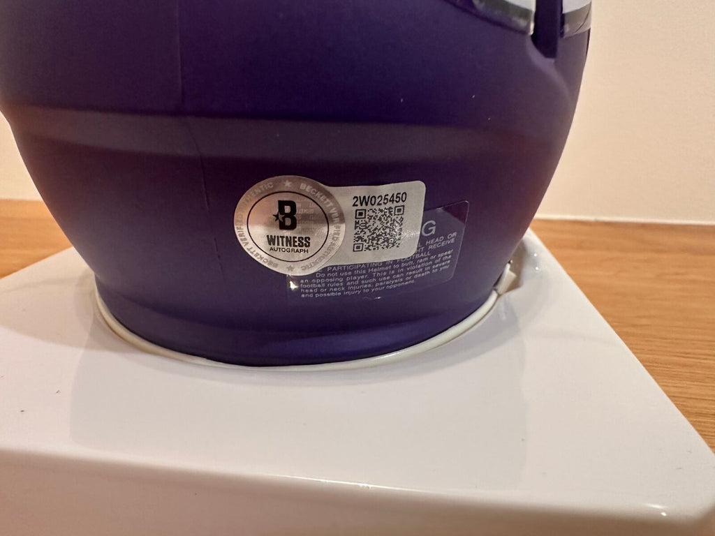 Adrian Peterson Signed Minnesota Vikings Riddell Mini Helmet – Beckett Witnessed