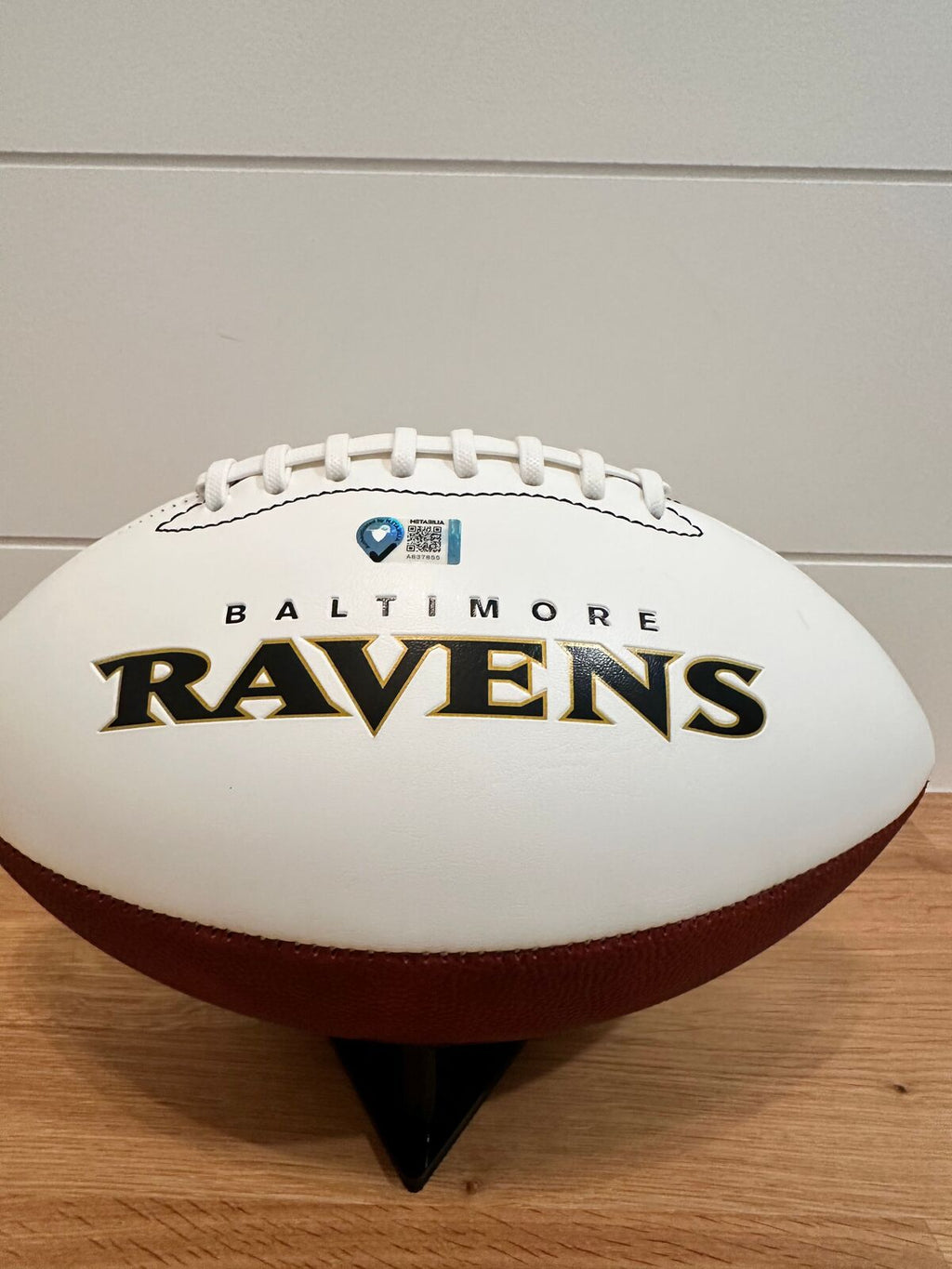 Ricky Williams Signed Baltimore Ravens Logo Football — Metabilia Certified
