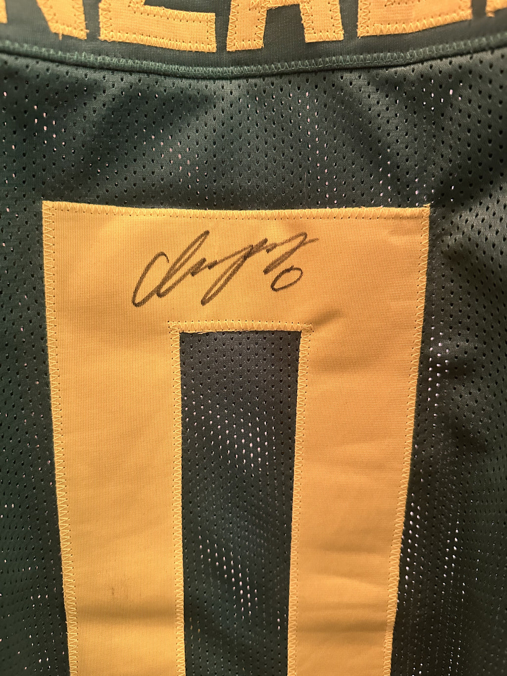 Christian Gonzalez Signed Oregon Ducks Green Custom Jersey #0 Beckett BAS
