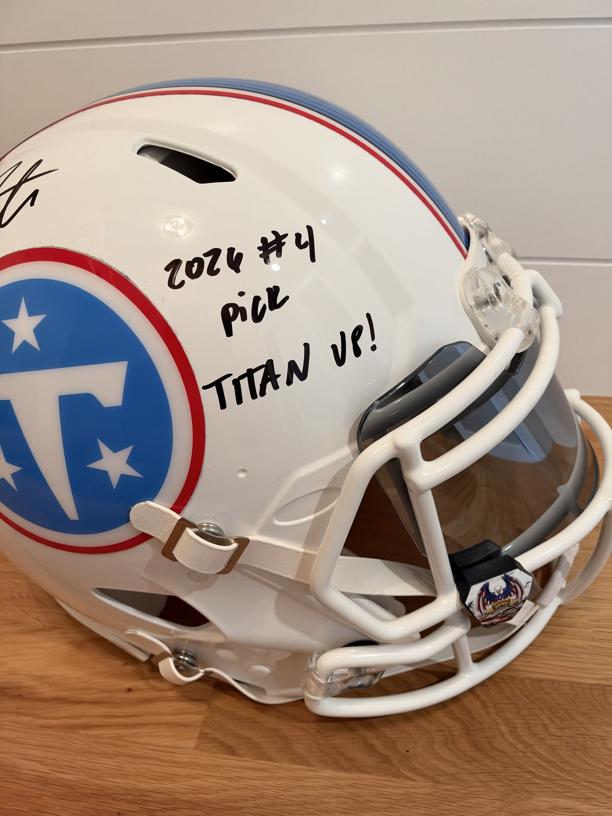 Carnell Tate Signed Titans Authentic Riddell Speed Helmet 8/10  Inscribed