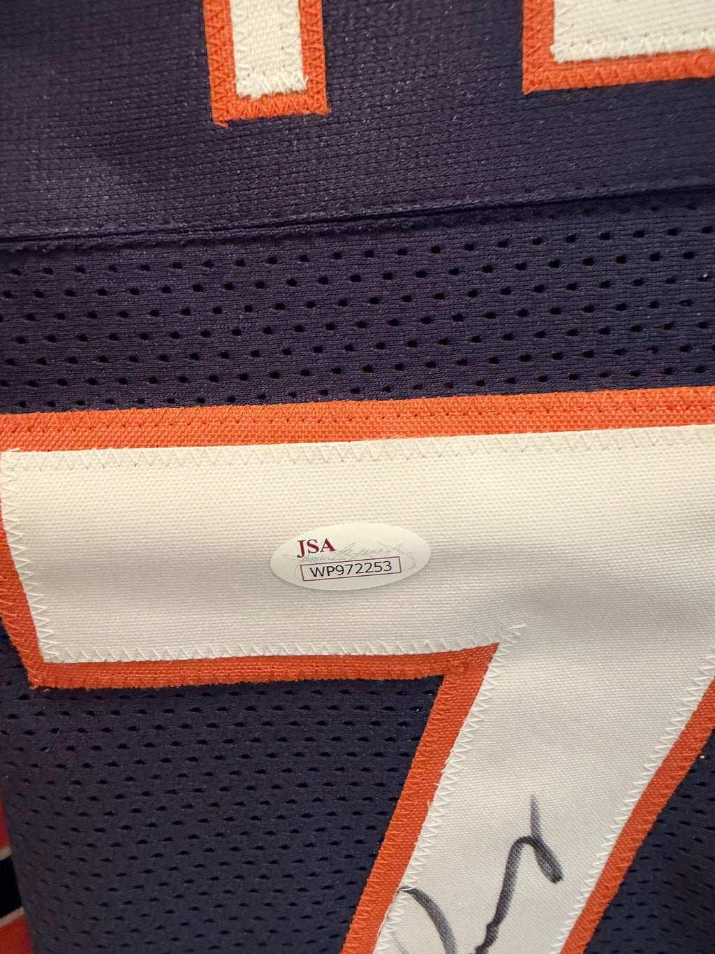 William Perry Signed Bears Custom Jersey #72 XL Navy JSA Witness COA