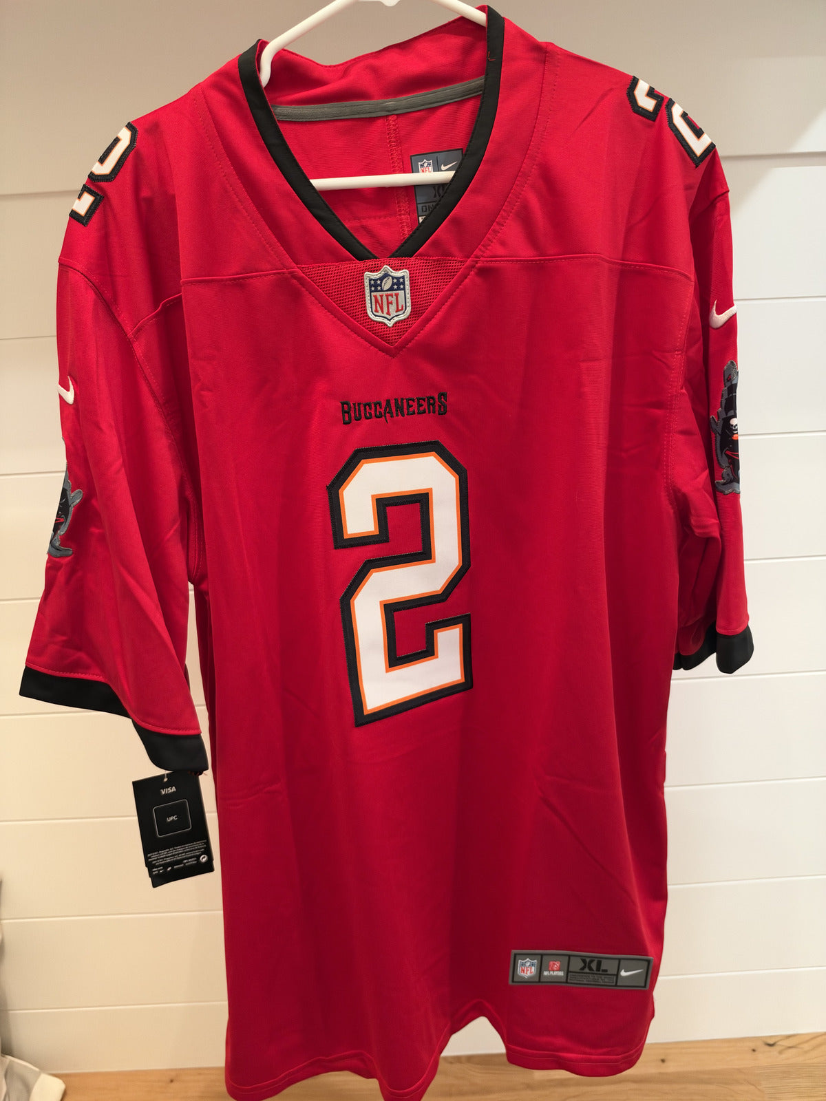 Emeka Egbuka Tampa Bay Buccaneers #2 Red Stitched Jersey XL With Tags